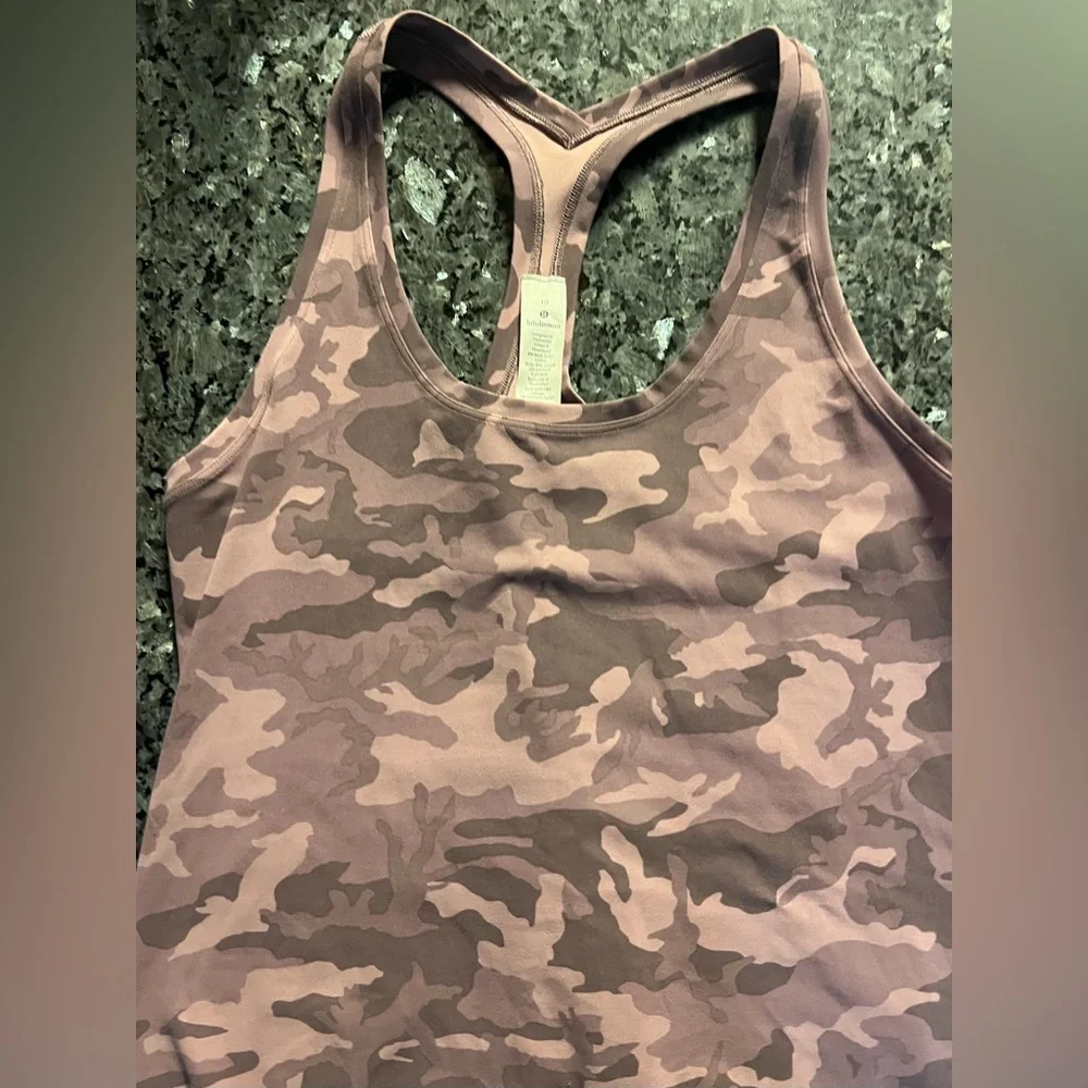 NWT Lululemon Cool Racerback || *Nulu Incognito Camo Pink Taupe Multi - Picture 4 of 8